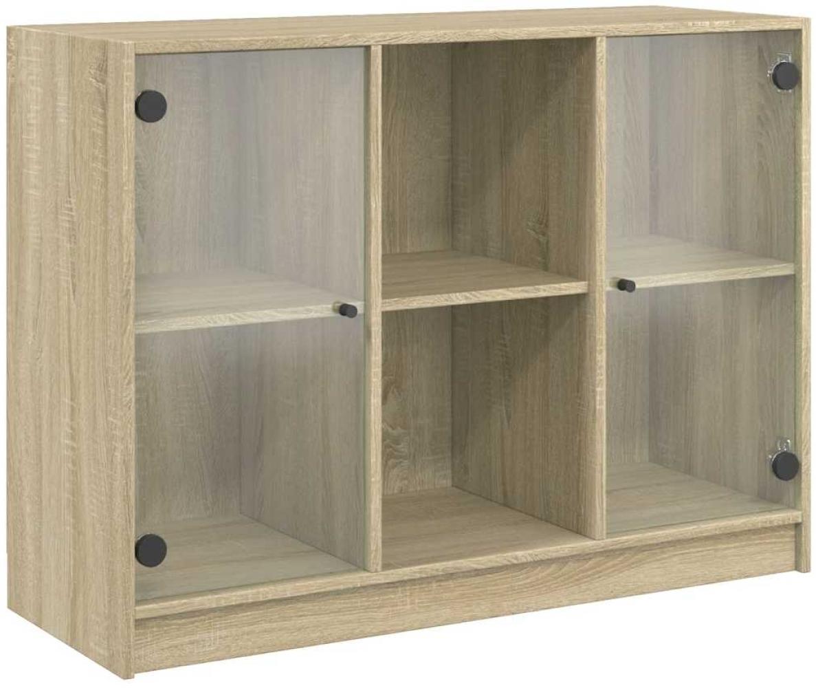 vidaXL Sideboard Sonoma-Eiche 102x37x75,5 cm Holzwerkstoff 3295873 Bild 1