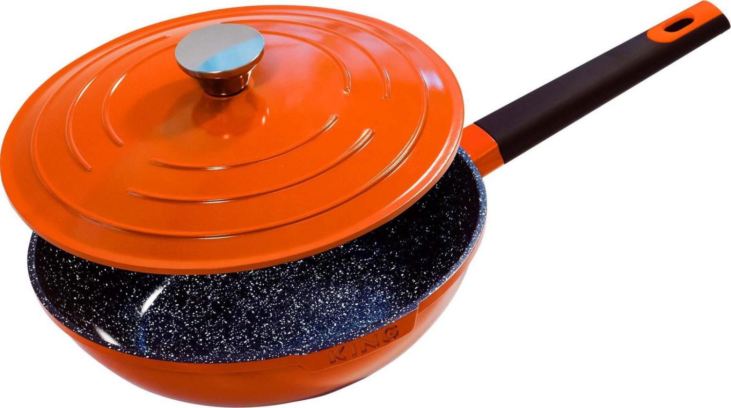 KING Wok Shine Orange, Aluminiumguss (1-tlg), Ø 28 cm, Induktion Bild 1