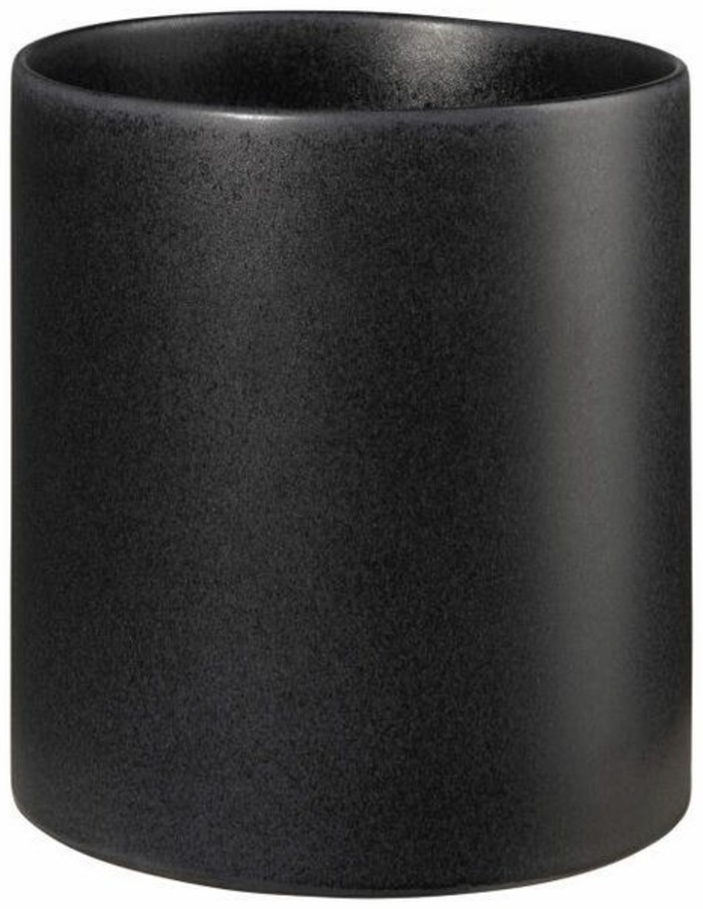 ASA Selection haruko Übertopf Black Iron, Blumentopf, Pfanzentopf, Pflanzkübel, Blumenkübel, Steingut, Schwarz Matt, H 15 cm, 64053174 Bild 1