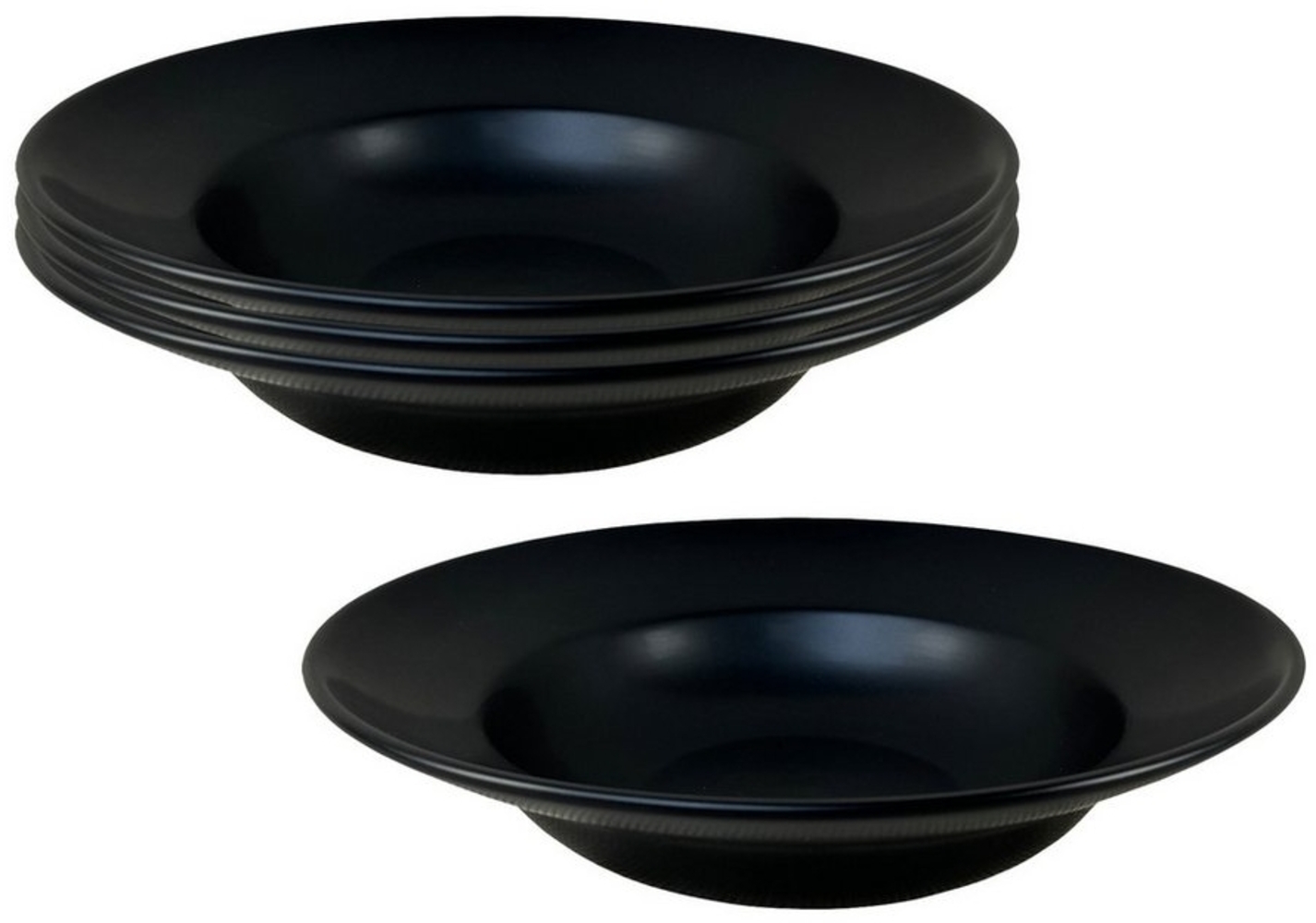 NTK-Collection Pastateller Pastateller Ø28 cm Schwarz Antonia, (4 St), Speiseteller tiefe Teller Bild 1