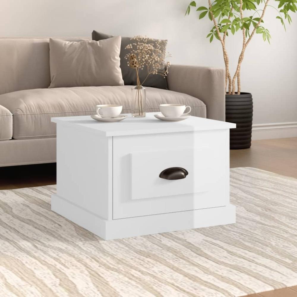 vidaXL Couchtisch Hochglanz-Weiß 50x50x35 cm Holzwerkstoff 816250 Bild 1