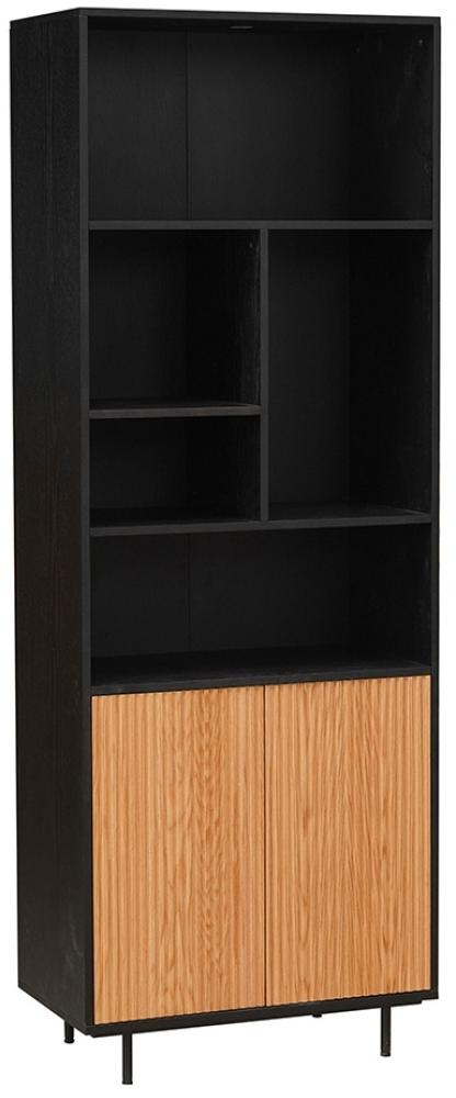 Bronx71 Schrank Bradley schwarz / Eiche hell 220 cm Bild 1