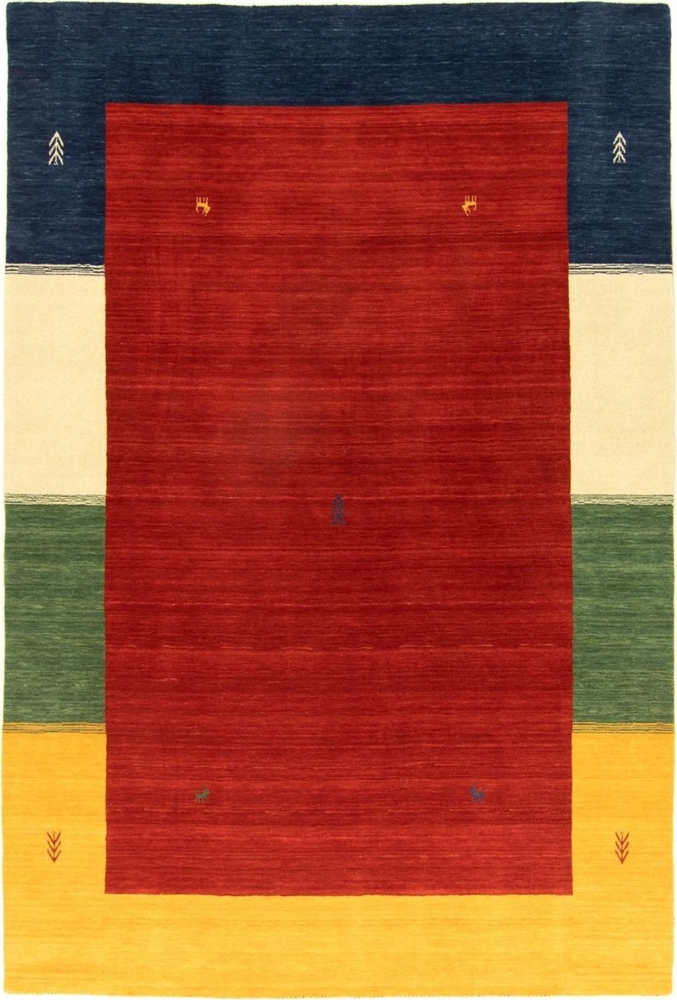 Morgenland Gabbeh Teppich - Indus - Mirage - rechteckig - 180 x 120 - Rot Bild 1