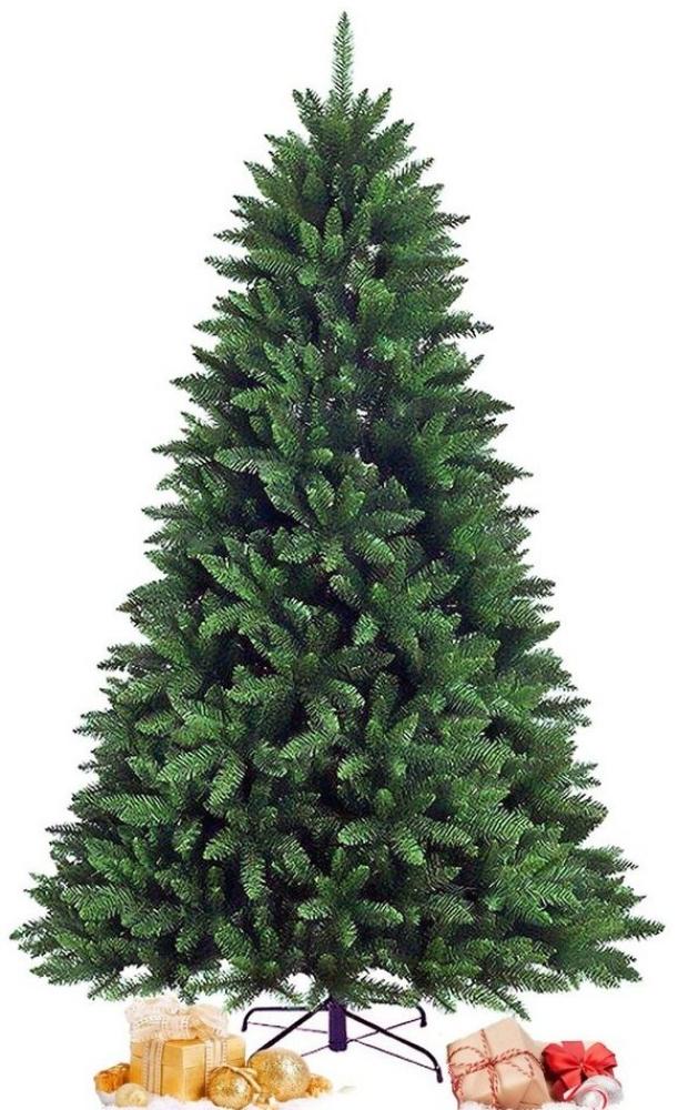 Sinaopus Künstlicher Weihnachtsbaum Tannenbaum mit 100% neu PVC , Künstlicher Christbaum, mit 1100 PVC Spitzen, 180 cm PVC Weihnachtsbaum mit Metallständer Bild 1