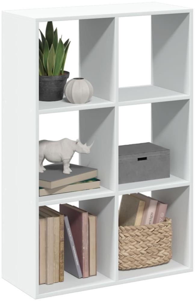 vidaXL Raumteiler-Bücherregal Weiß 69,5x29x103,5 cm Holzwerkstoff 858012 Bild 1