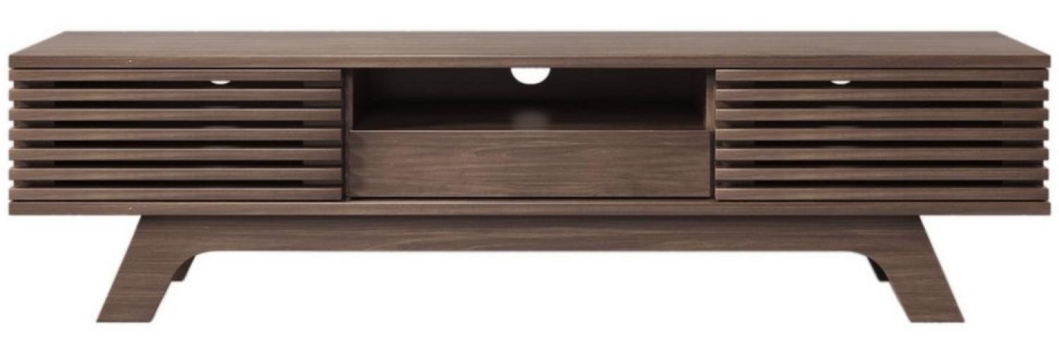 OKWISH Lowboard TV-Schrank mit Viel Stauraum (TV-Möbel, TV-Panel, 1 St, Zwei Türen und eine Schublade), mit offene Fächer und durchdachte Kabeldurchführungen Bild 1