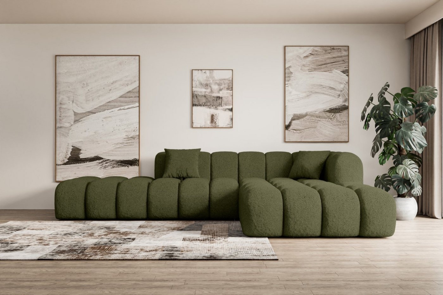 ALTDECOR Ecksofa OLEA-L2, Sofa Praktische Bequeme Funktionsecke Couch L-Form Eckcouch, Corner Sofa U-Form Vielseitige Sofa Wohnlandschaft Wohnzimmer Bild 1