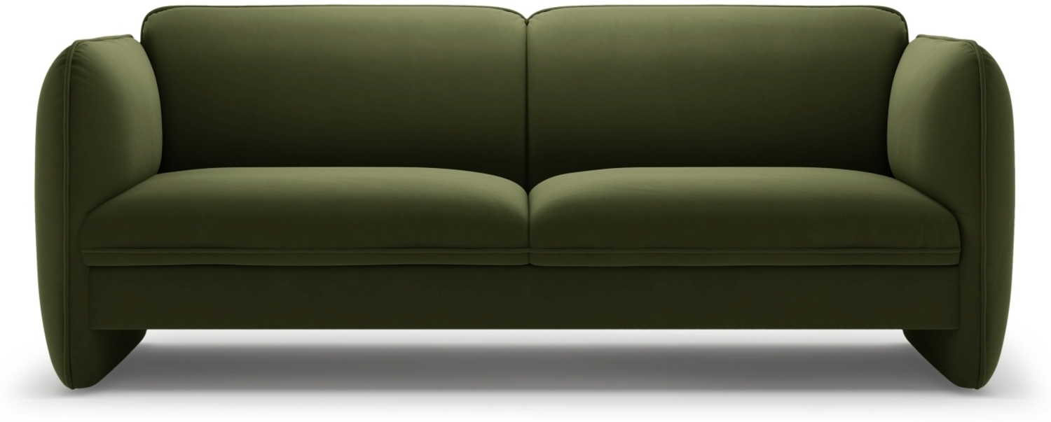 Micadoni Sofa Georgia 3-Sitzer Samt Armeegrün Bild 1