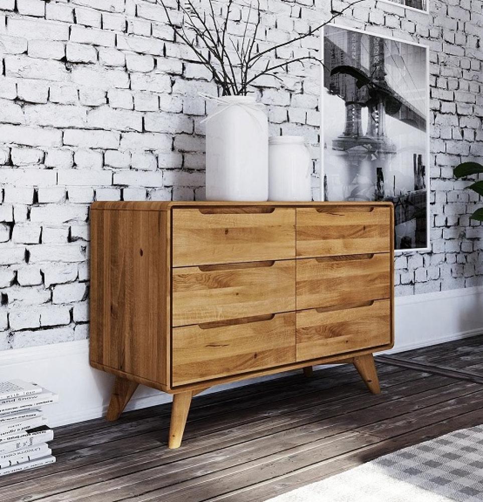 Kommode mit 6 SK 90x65 cm 'Jakob' Wildeiche massiv Bild 1