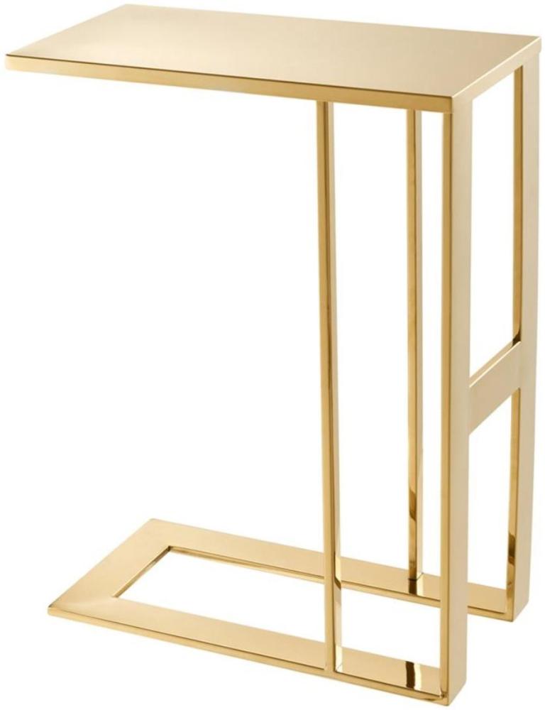 Casa Padrino Luxus Designer Edelstahl Beistelltisch Gold 45 x 23 x H. 60 cm - Designermöbel Bild 1