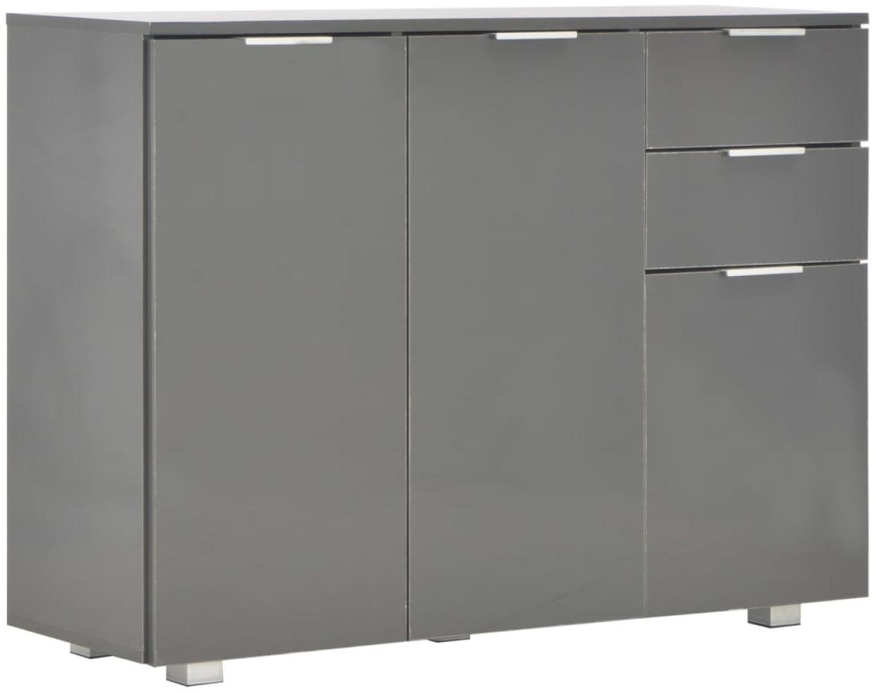 vidaXL Sideboard Hochglanz-Grau 107x35x80,5 cm 283720 Bild 1