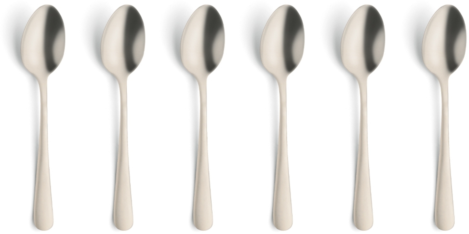 Amefa AUSTIN Mocca-/Espressolöffel Set 6-teilig PVD champagner mattiert Bild 1