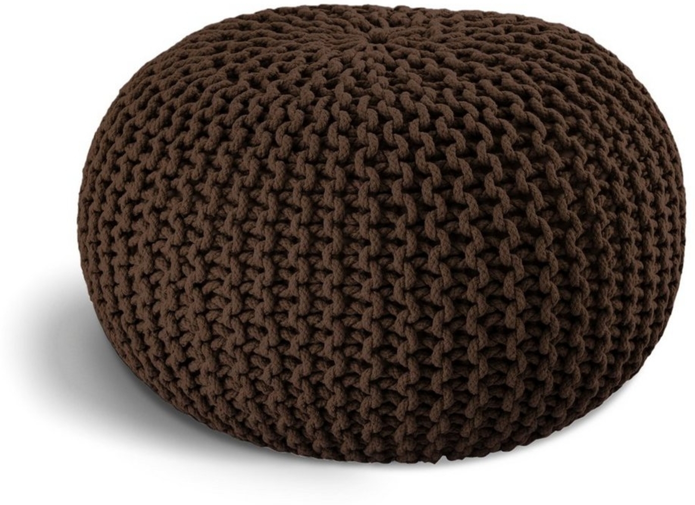 ELYFLAIR Pouf ELYFLAIR® Handgestrickter Pouf aus 100% recyceltem Material, Handgefertigt, 100% recycelte Baumwolle Bild 1