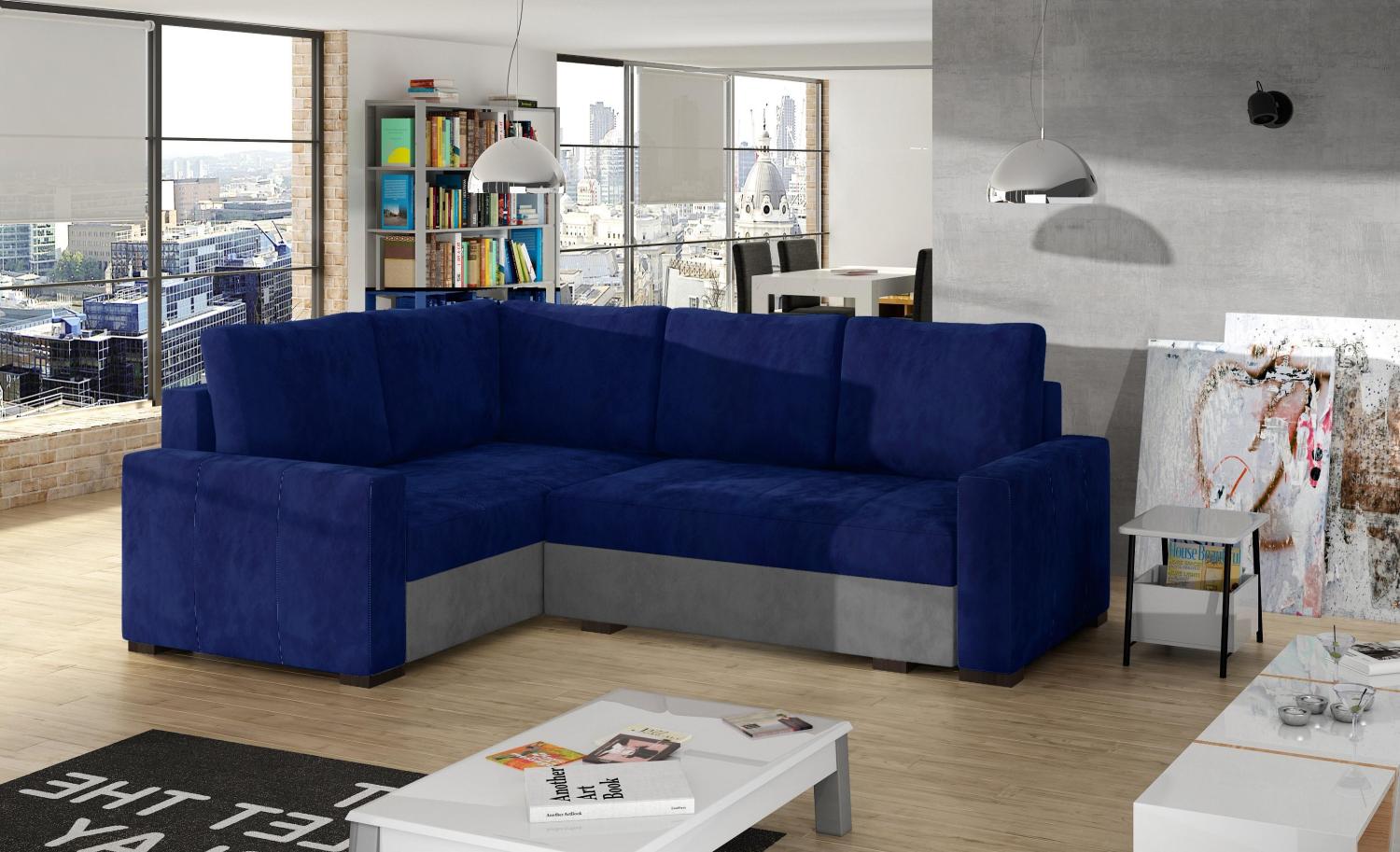 Wohnideebilder Corona Dunkelblau Ecksofas & Eckcouches Cor_25 Bild 1