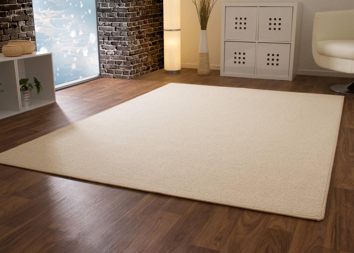 Designerteppich Modern Berber Wellington, Farbe: Beige, Größe: 100x200 cm Bild 1