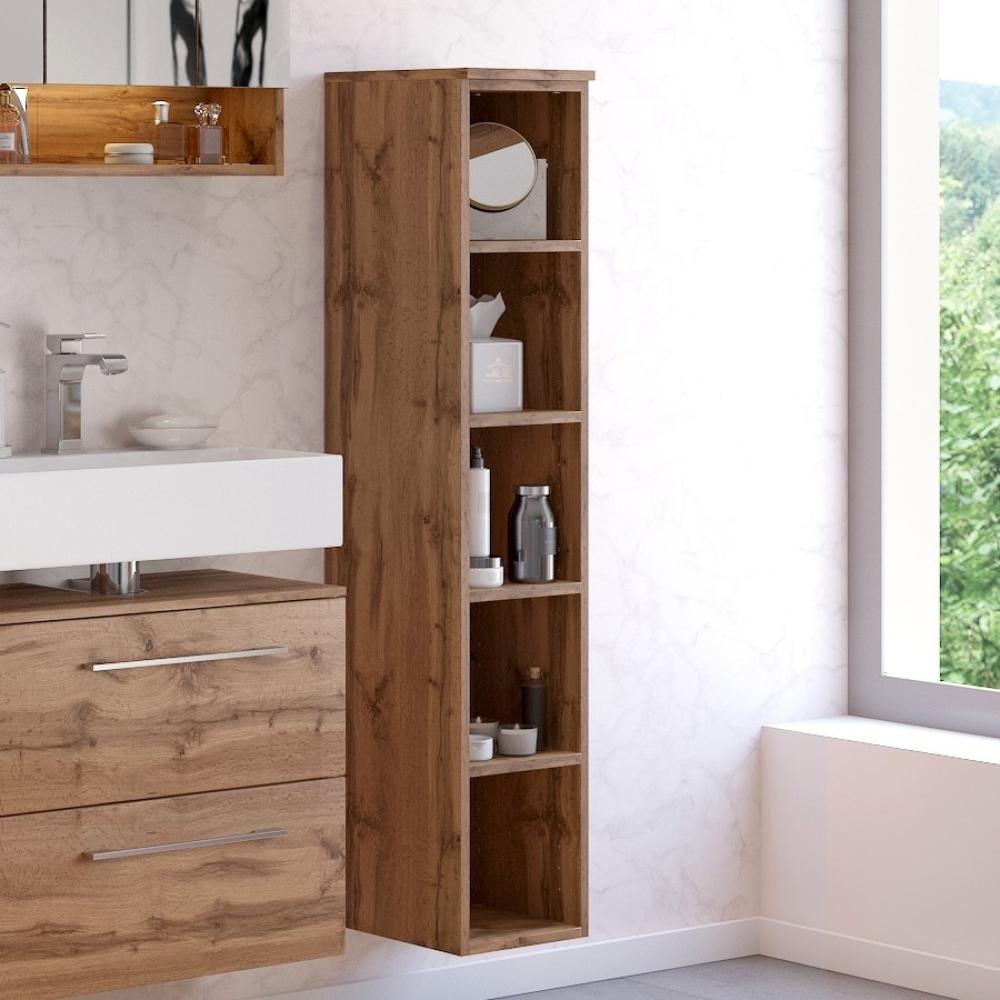 Badregal >Livorno< in Wotan-Eiche - 25x130x35cm (BxHxT) Bild 1