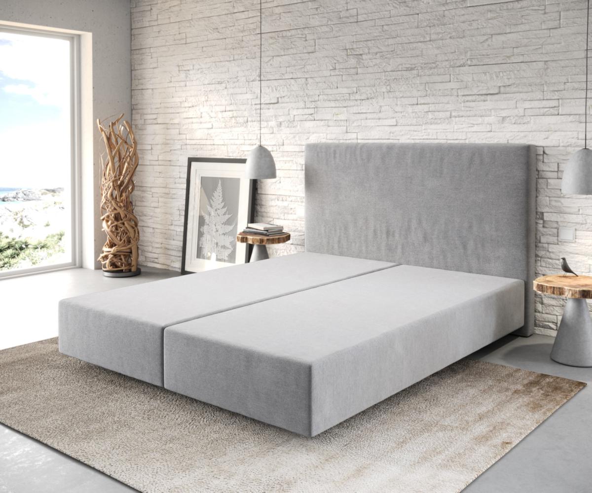 Boxspringgestell Dream-Well Mikrofaser Grau 160x200 Bild 1