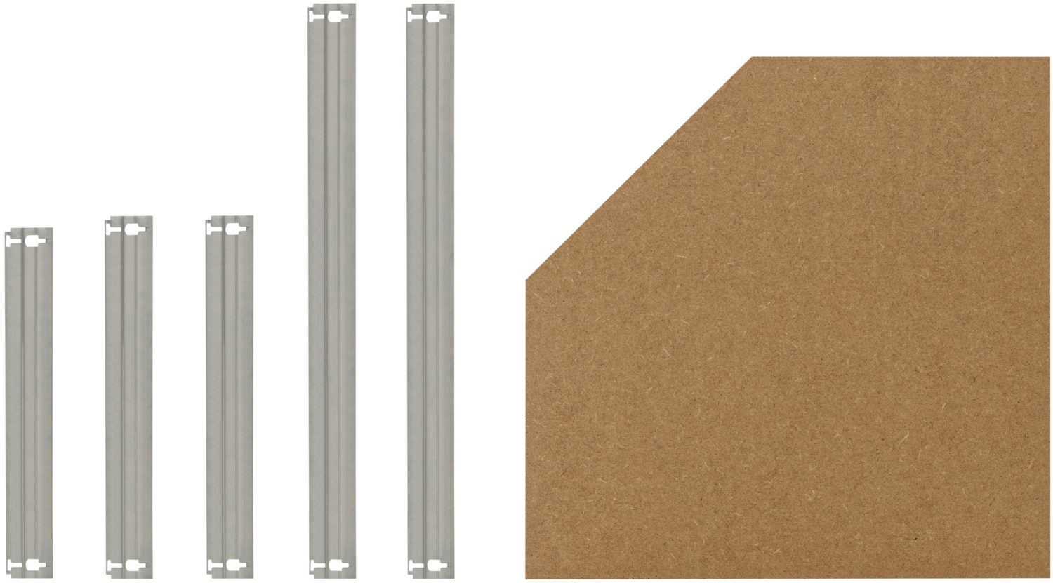 shelfplaza HOME 90x60 cm Fachboden-Set Eckregal in grau-verzinkt für HOME Eckregale mit 175 kg Traglast pro Boden Bild 1