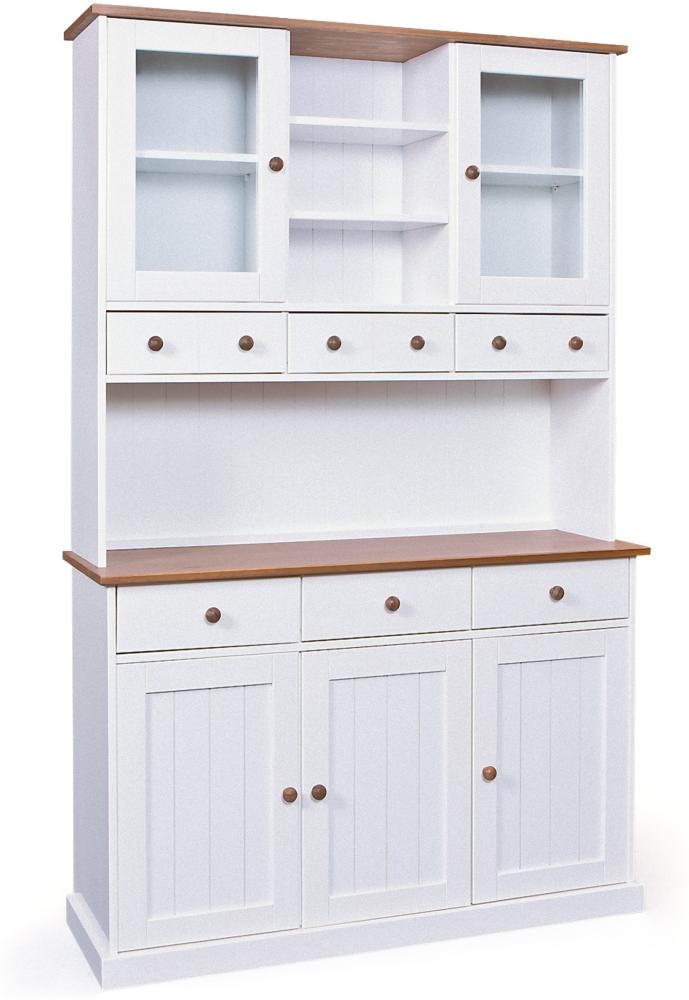 Sideboard Wright Kommode Highboard Wohnzimmer Schubladen Schrank weiss braun Bild 1