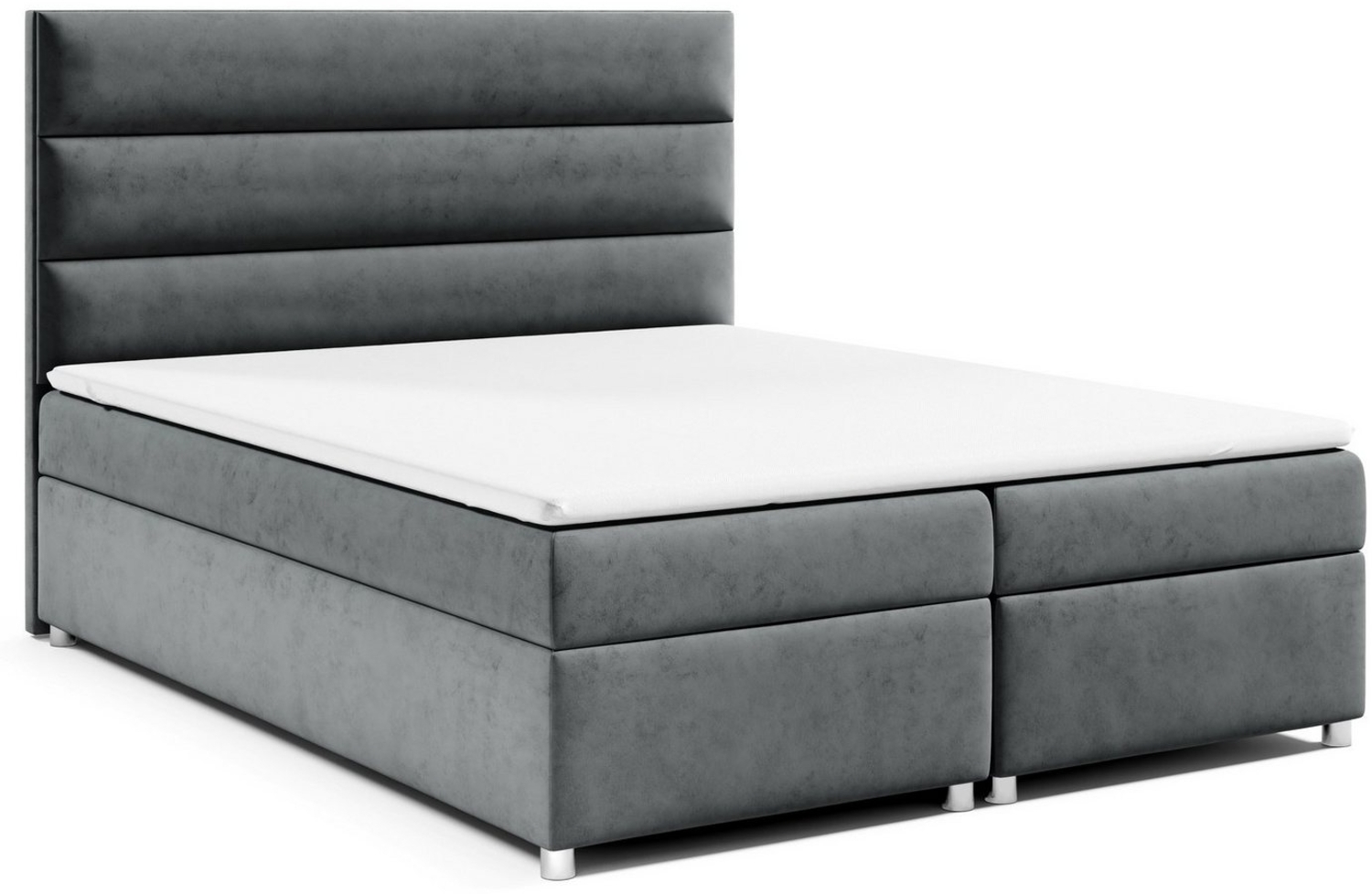 Best for Home Boxspringbett mit Bettkasten Trinity K1 Bonell-Matratze inkl. 7 cm Topper (Polsterbett Doppelbett Boxbett mit gepolstertes Kopfteil, versch. Größen, 140x200 160x200 180x200 200x200 cm), Handwerksqualität Bild 1