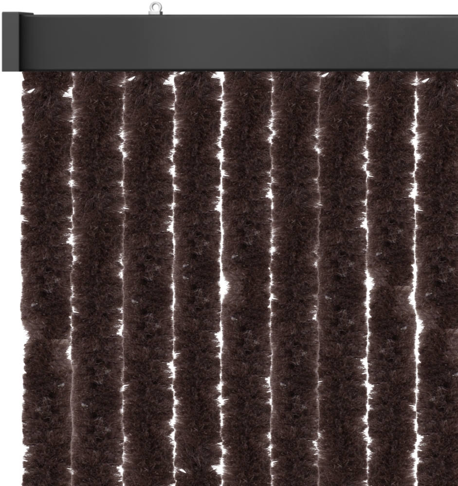 Flauschvorhang 90x220 ( Braun ), perfekter Insekten- und Sichtschutz für Ihre Balkon- und Terrassentür, viele Farben Bild 1