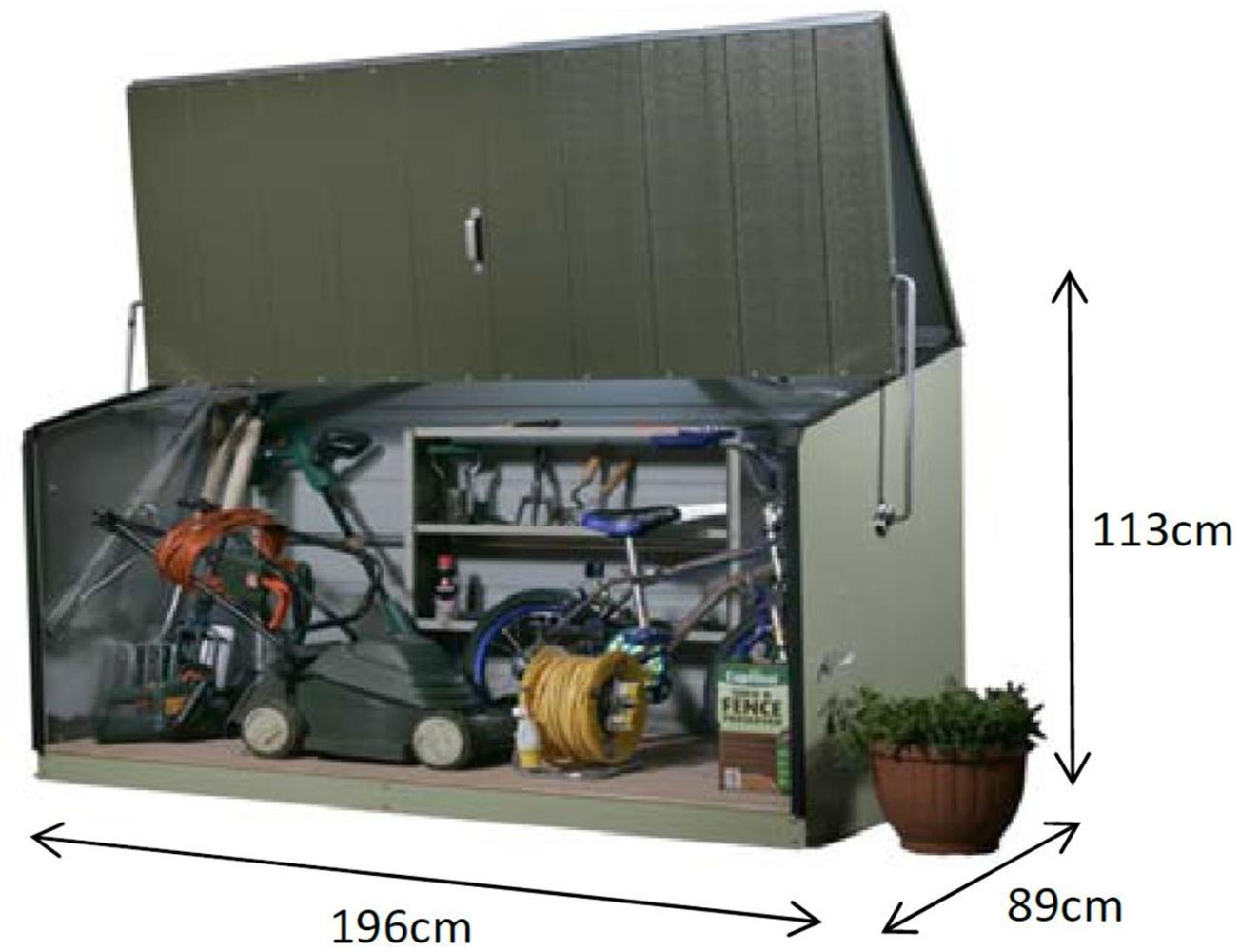 Trimetals Metall Gerätebox Fahrradgarage Storeguard | Anthrazit | 88x194x112 cm Bild 1