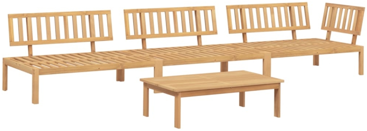vidaXL 4-tlg. Garten-Sofagarnitur aus Paletten Massivholz Akazie 3209302 Bild 1