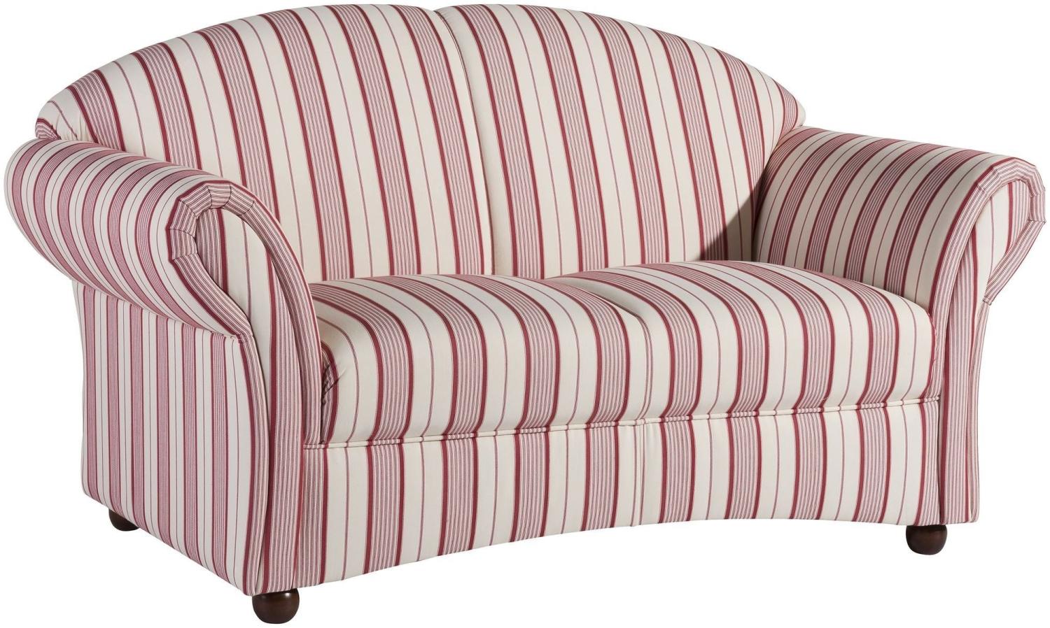 Sofa 2-Sitzer Kama Bezug Flachgewebe Buche nussbaum dunkel / rot 21564 Bild 1