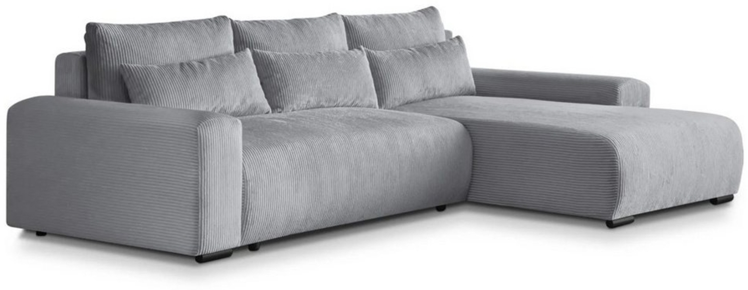 Beautysofa Ecksofa Benny, inkl. Schlaffunktion, Bettkasten, Wellenfedern, stilvoll Polsterecke im modernes Design, L-förmiges Corner Sofa aus Cordstoff Bild 1