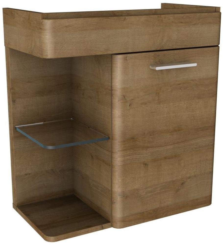 Lanzet K8 Gäste WC Waschtischunterschrank 55 cm, Hellbraun Bild 1