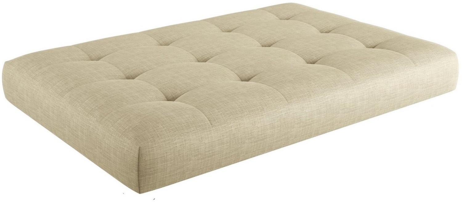 sunnypillow Sitzkissen Palettenkissen gesteppt Sitzkissen 120x60x15cm, Cremefarben Bild 1