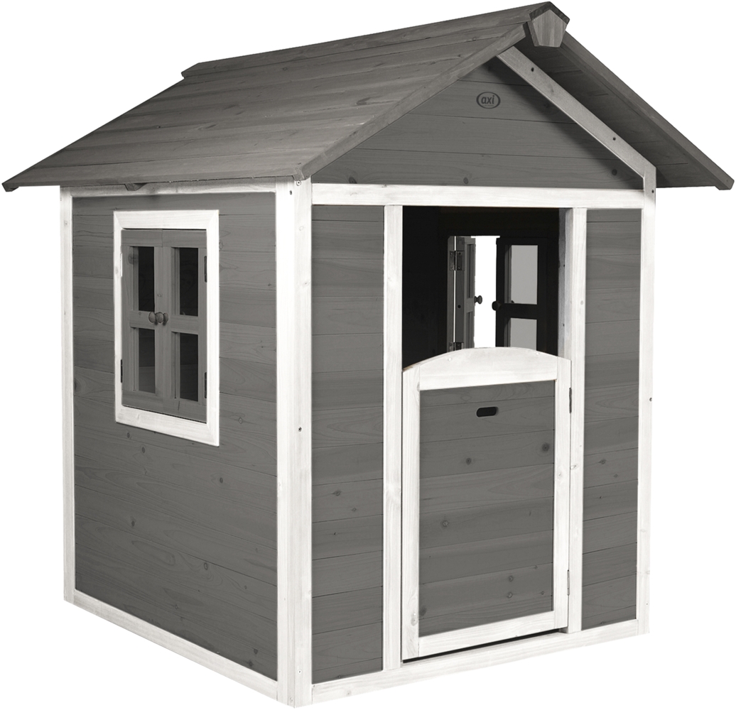 AXI Spielhaus Beach Lodge in Grau Kleines Spielhaus aus FSC Holz für Kinder | Grau ohne Rutsche | Holz | 135 cm Bild 1