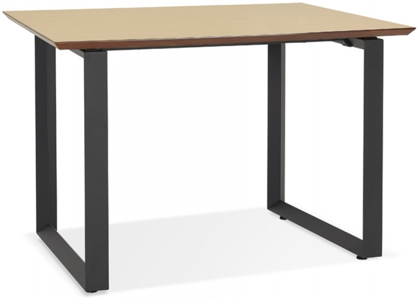 Gerader Schreibtisch GIMINI | Der gerade Chefschreibtisch „GIMINI“ aus Naturholz und schwarzem Metall – 130x70 cm – ist ein Kadima Design Bild 1