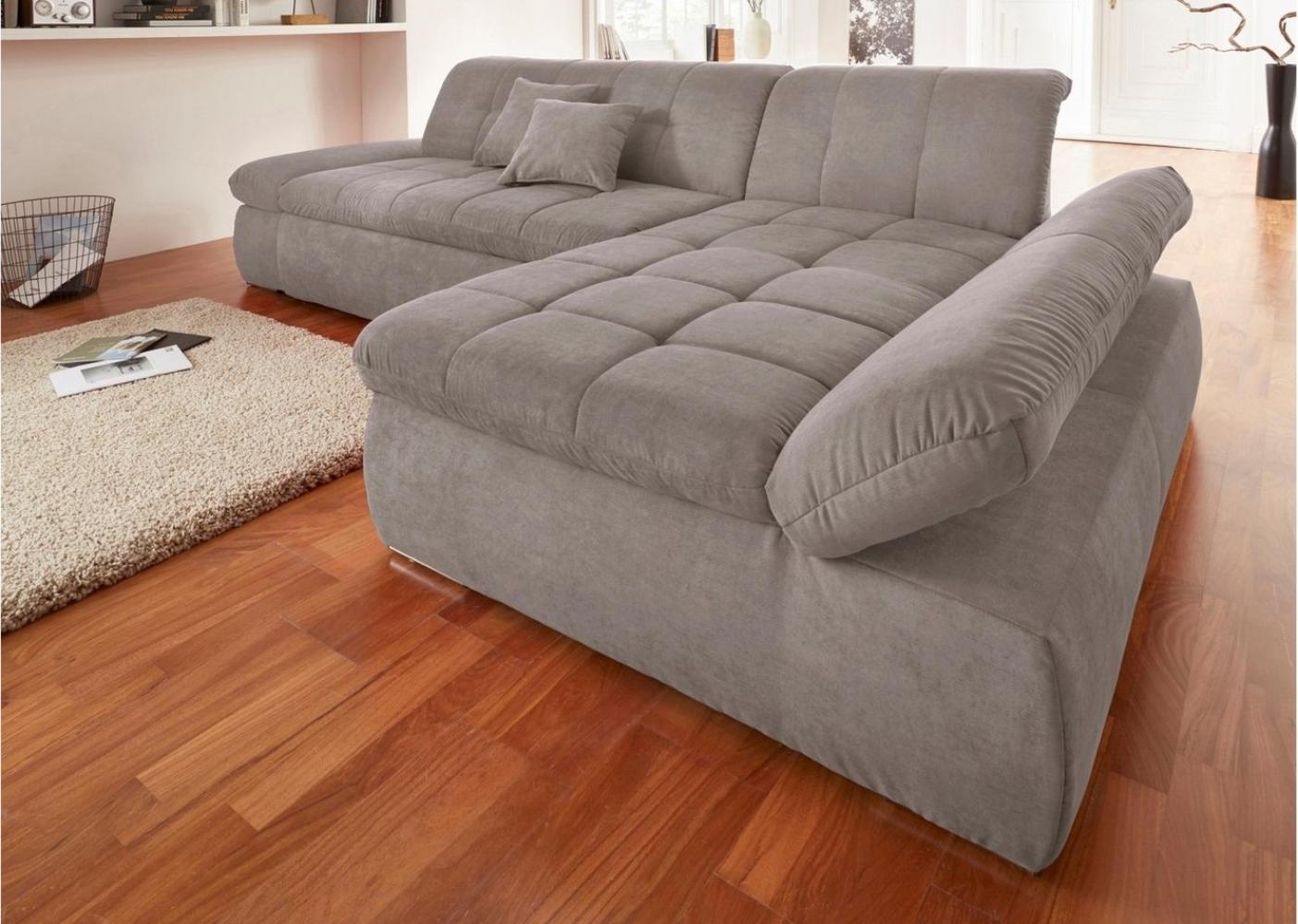 DOMO collection Ecksofa NMoric XXL, B/T/H: 300/172/80cm, Revamierenabschluss L-Form, wahlweise mit Bettfunktion und Armlehnverstel,lung Bild 1