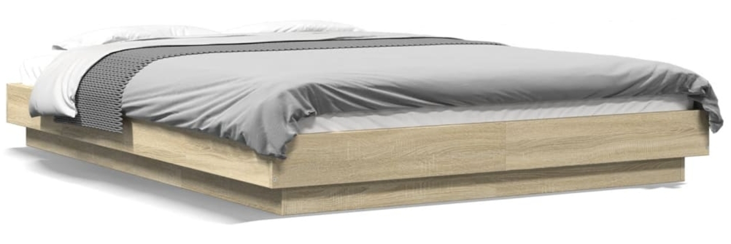 vidaXL Bettgestell Sonoma-Eiche 120x190 cm Holzwerkstoff 3281233 Bild 1