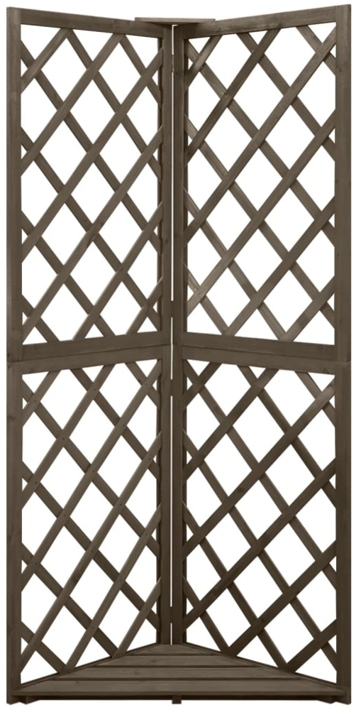 vidaXL Eckspalier Grau 50x50x145 cm Massivholz Tanne 316408 Bild 1