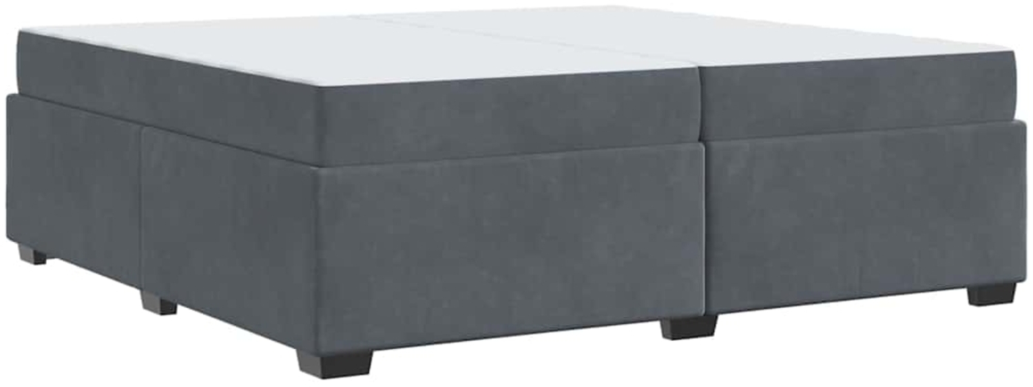 vidaXL Bettrahmen mit Matratze Dunkelgrau 200 x 200 cm Stoff 3399309 Bild 1