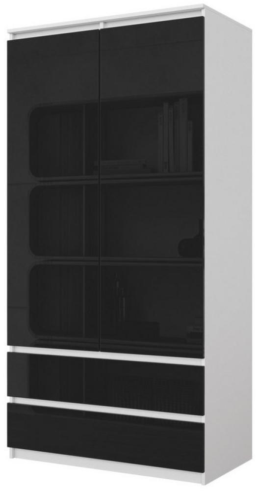 Furnica Kleiderschrank Joelle Weiß Matt, 2 Türen und 2 Schubladen H180cm B90cm T50cm Bild 1