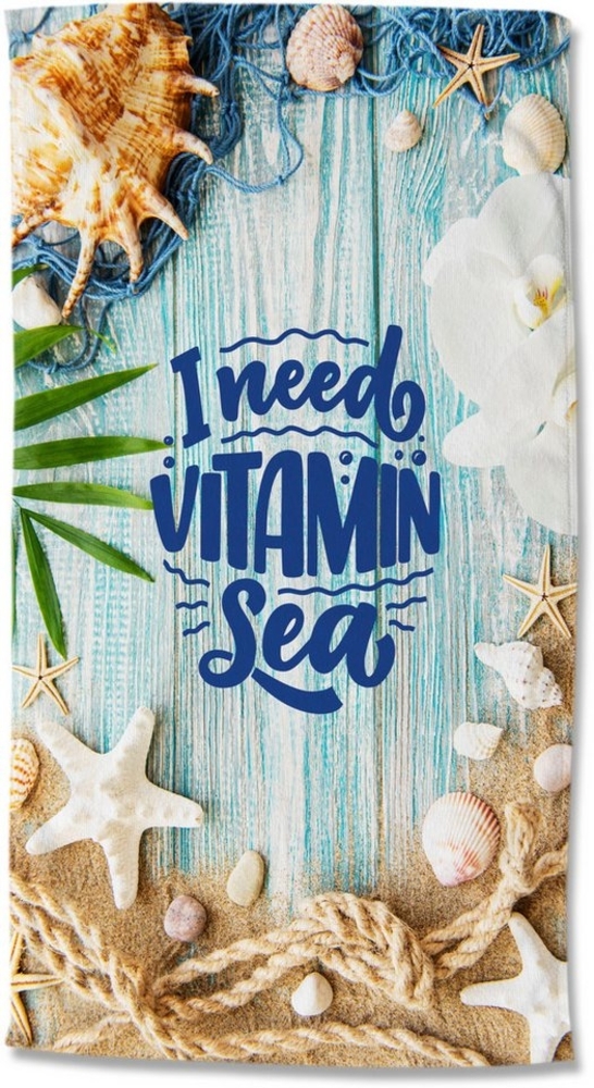 good morning Strandtuch Vitamin Sea, Velours (Packung, 1-St), Mikrofaser, 100x180, Schnelltrocknend, Sommer, Strand, Erwachsene Bild 1