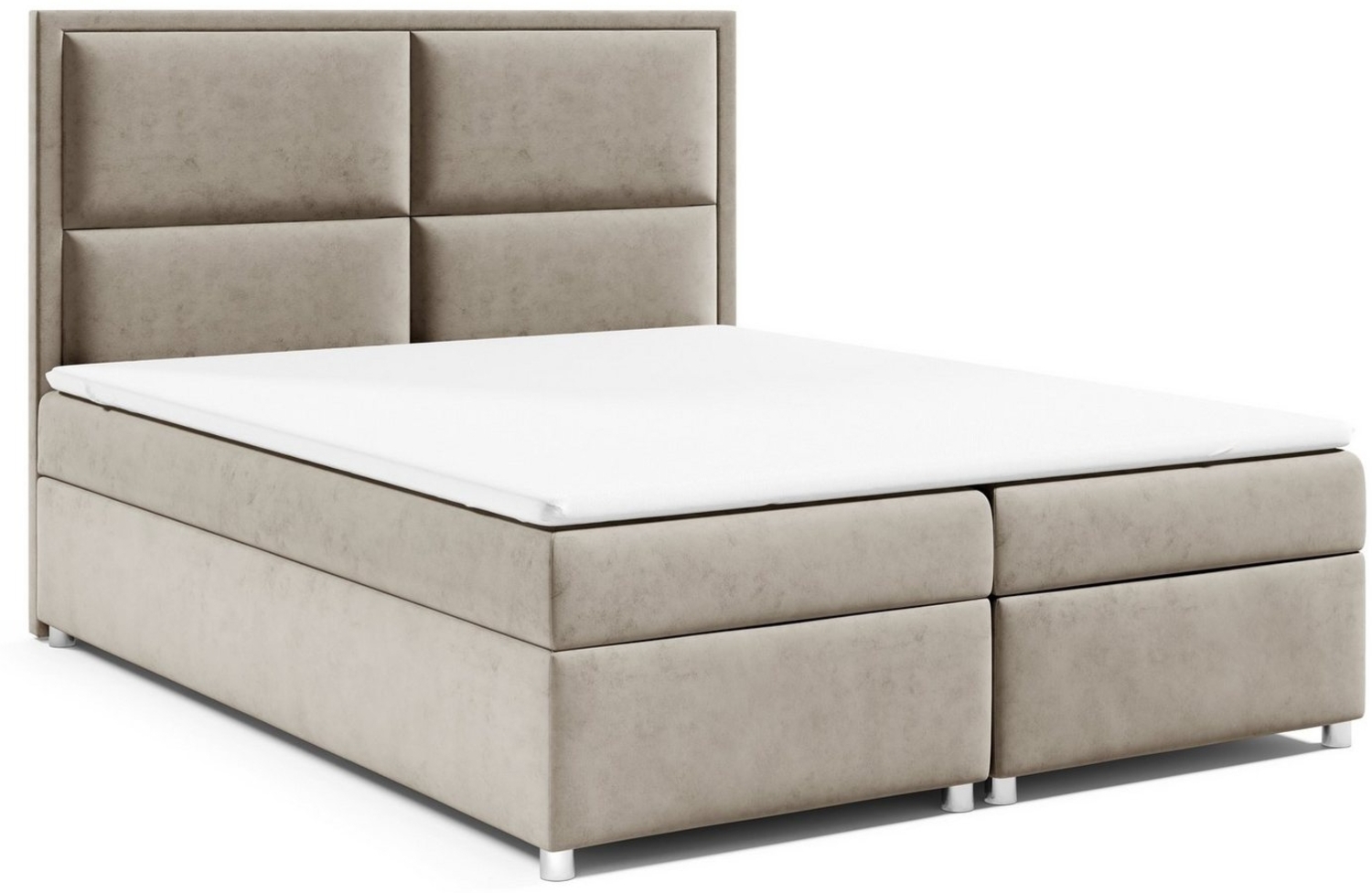 Best for Home Boxspringbett mit Bettkasten Trinity K11 Bonell-Matratze inkl. 7 cm Topper (Polsterbett Doppelbett Boxbett mit gepolstertes Kopfteil, versch. Größen, 140x200 160x200 180x200 200x200 cm), Handwerksqualität Bild 1