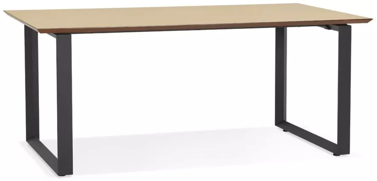 Kokoon Design Schreibtisch Clemence Holz Natur und Schwarz 180 cm Bild 1