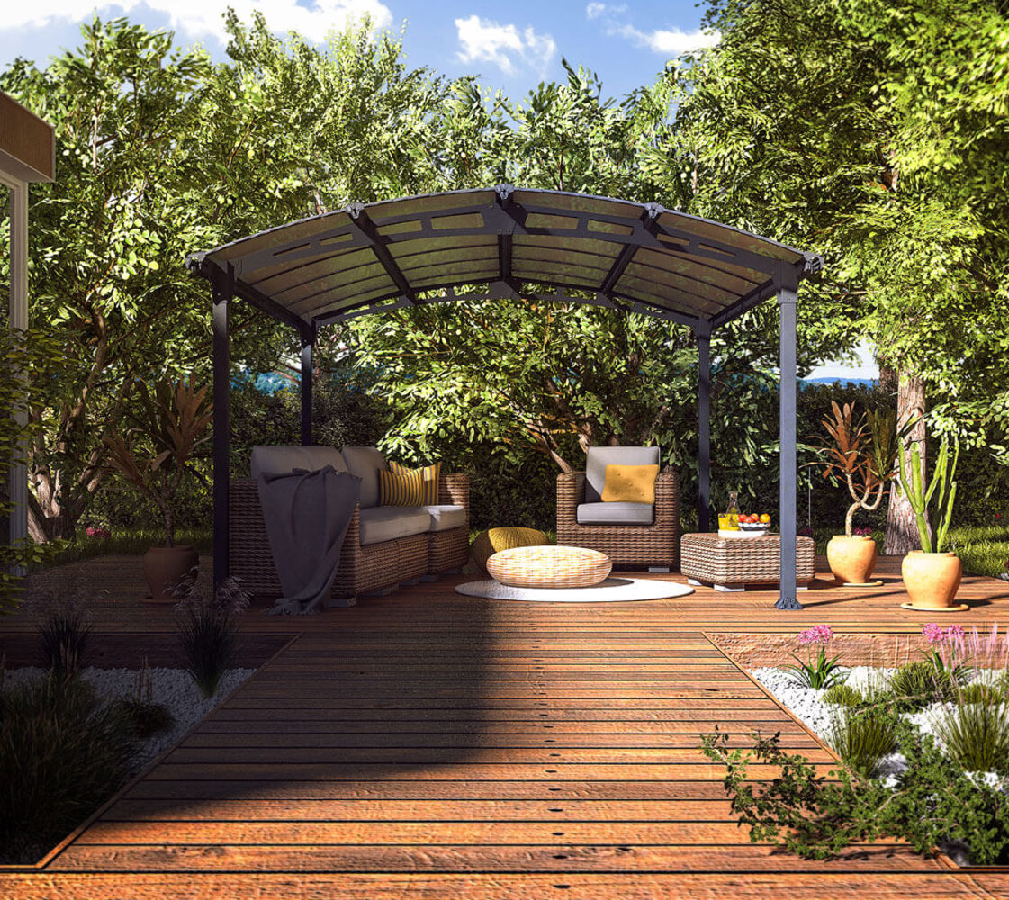 Palram - Canopia Aluminium Pavillon Tucson 4300 | anthrazit | 435x359x242 cm Bild 1