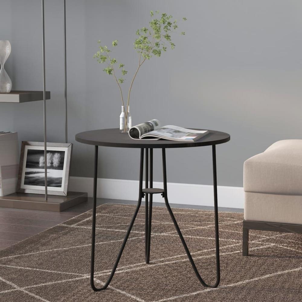 vidaXL Beistelltisch Schwarz 48 cm MDF und Eisen 331671 Bild 1