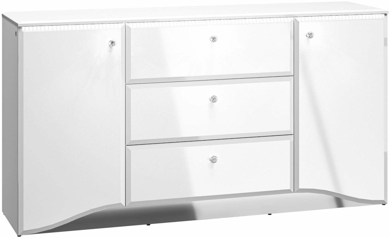 Stylefy Grace Kommode Weiß Weiß Hochglanz Bild 1