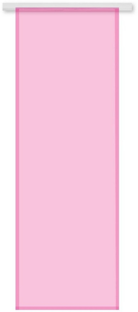 Transparenter Flächenvorhang Voile 60x245 cm wahlweise mit und ohne Technik, schlichte und stilvolle Fensterdekoration in vielen verschiedenen Farben erhältlich (pink - neonpink / ohne Technik) Bild 1