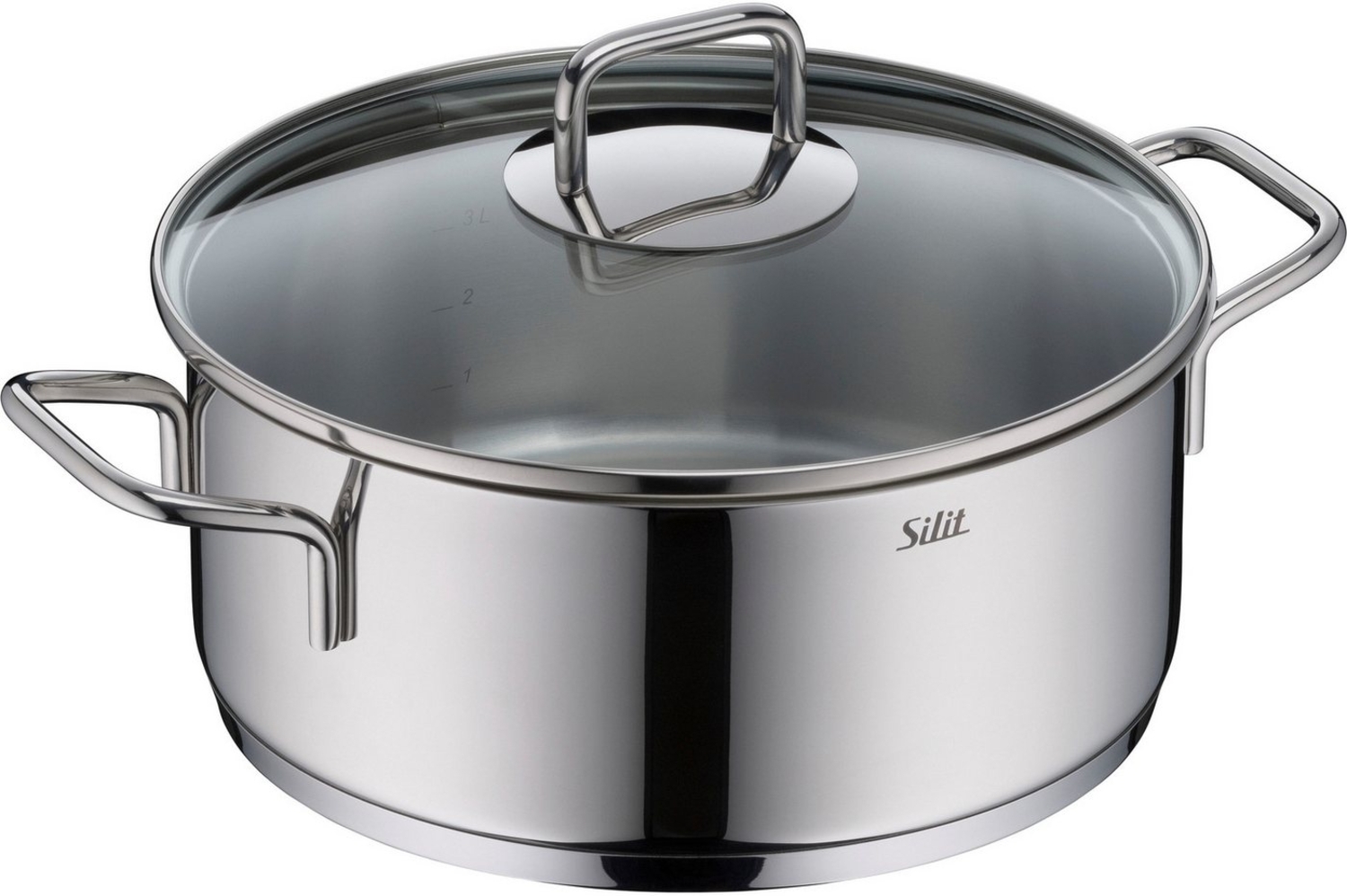 Silit Bratentopf Extra Cook, mit Glasdeckel, Edelstahl 18/10 (2-tlg), SiliTherm Universalboden, induktionsgeeignet, spülmaschinengeeignet Bild 1