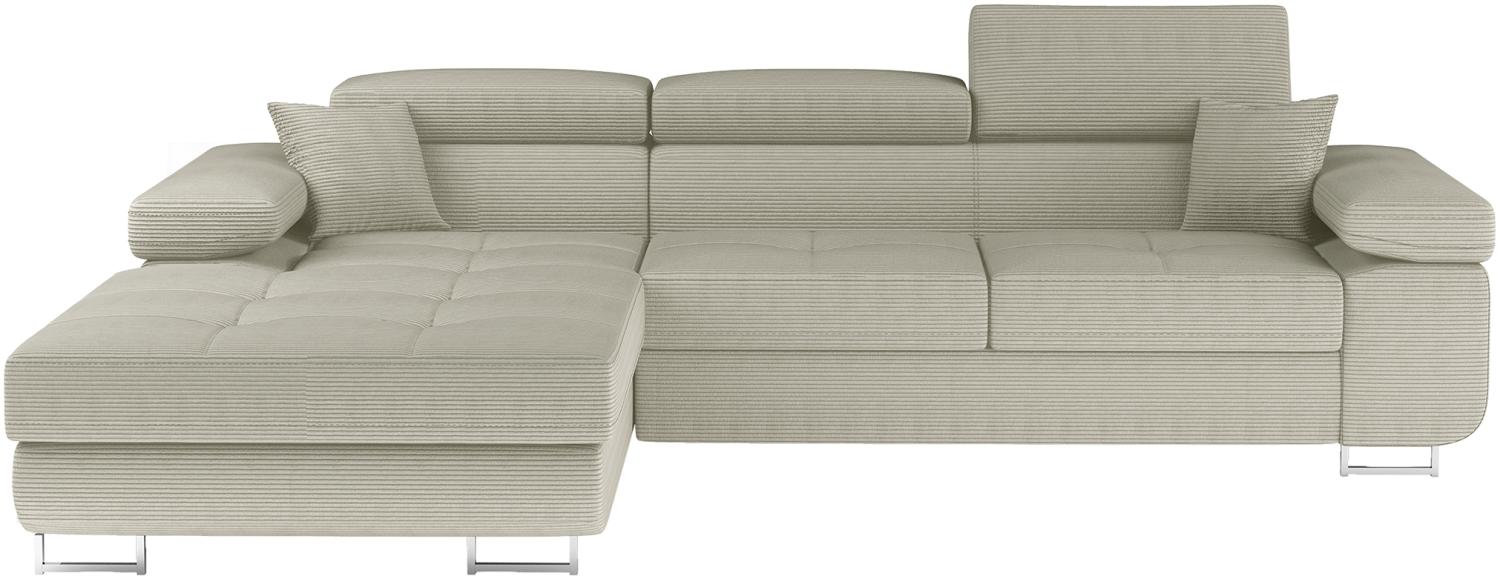 Armando, Ecksofa, Eckcouch, Beige Bild 1