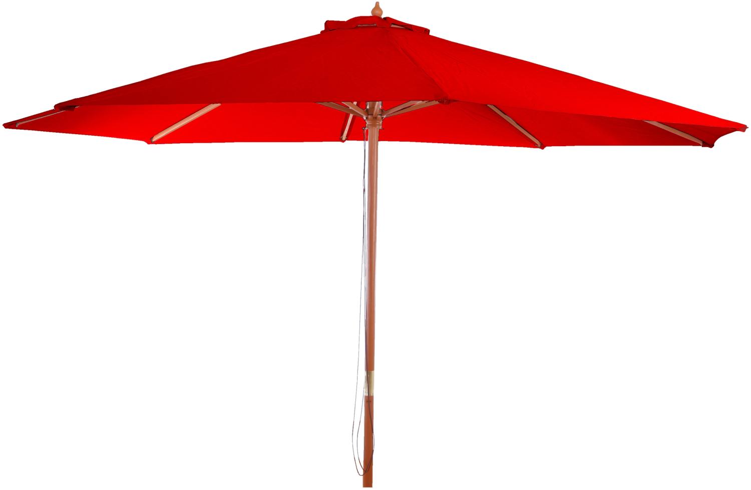 Mendler 'Florida' Sonnenschirm, Polyester / Holz bordeaux, Ø 3,5 Bild 1