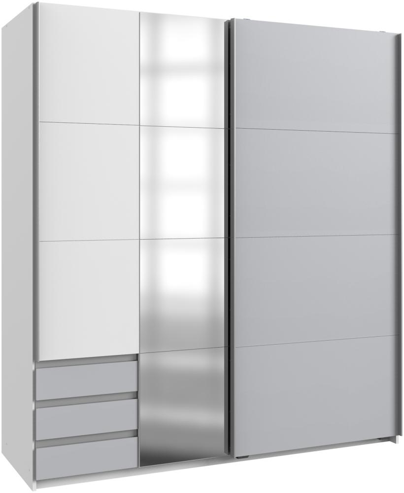 Kleiderschrank >Aurich< (B/H/T: 180x198x65 cm) in Weiß - 180x198x65cm (BxHxT) Bild 1