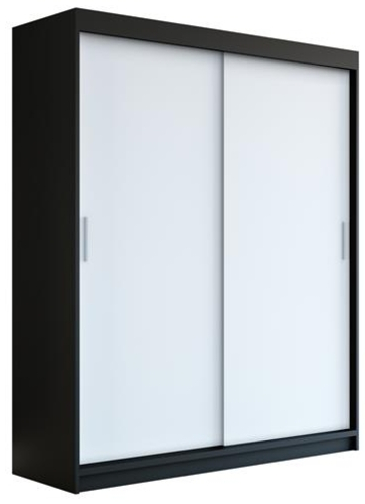 Schwebetürenschrank PAX 2-türig Schrank 180 cm (mit Spiegel) Farbe: Schwarz , weiß Bild 1
